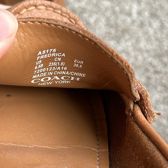Coach Fredrica tan leather loafers - Picture 11 of 12